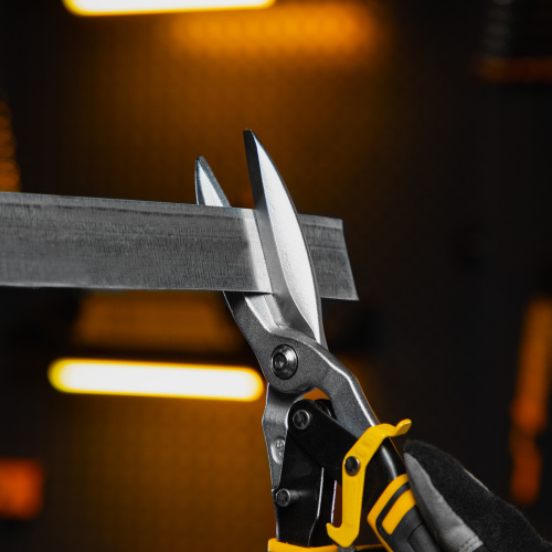 Ножницы по металлу, 315 мм, прямой проходной рез, сталь-CrMo, трехкомпонентные рукоятки Denzel купить в Москве с доставкой по всей России | ProtosMarket.ru