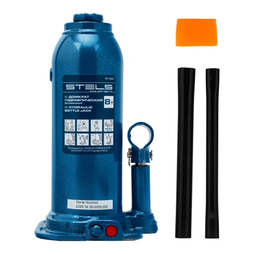 Домкрат гидравлический бутылочный, 8 т, h подъема 222-447 мм Stels купить в Москве с доставкой по всей России | ProtosMarket.ru