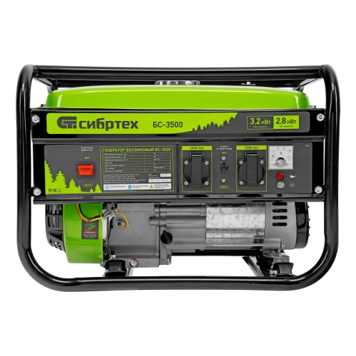 Генератор бензиновый БС-3500, 3.2 кВт, 230В, четырехтактный, 15 л, ручной стартер Сибртех купить в Москве с доставкой по всей России | ProtosMarket.ru