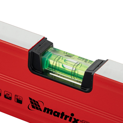 Уровень алюминиевый магнитный, 800 мм, фрезерованный, 3 глазка (1 зеркальный) усиленный Matrix по ценам производителя в Казани с доставкой по всей России