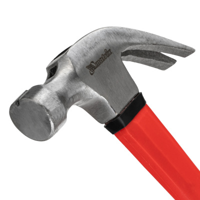 Молоток-гвоздодер optimal, 450 г, боек c магнитом, фибергласовая обрезиненная рукоятка Matrix купить в Москве с доставкой по всей России | ProtosMarket.ru