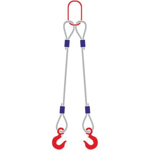 Строп канатный 2СК,  с 2 крюками 20Т x 4М купить в Москве с доставкой по всей России | ProtosMarket.ru