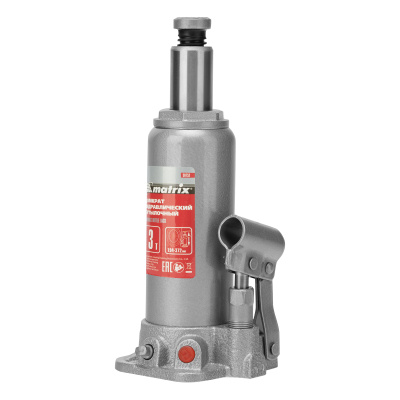 Домкрат гидравлический бутылочный, 3 т, высота подъема 194-372 мм, в пластиковый кейсе Matrix купить в Москве с доставкой по всей России | ProtosMarket.ru