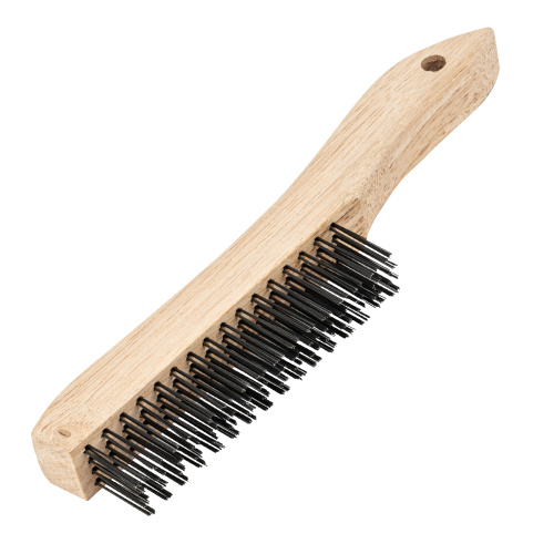 Щетка зачистная четырехрядная, закаленная прямая проволока с деревянной ручкой Сибртех по ценам производителя в Казани с доставкой по всей России