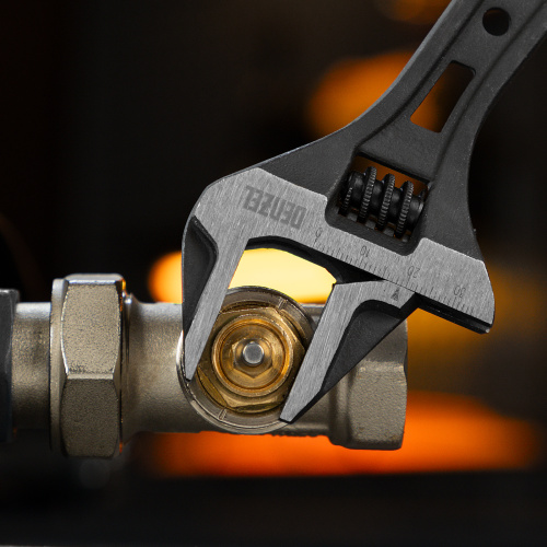 Ключ разводной, 200 мм, CrV, кованый Denzel по ценам производителя в Казани с доставкой по всей России