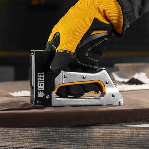 Степлер металлический, скобы в комплекте, 2К рукоятка, тип 53, 6-10 мм Denzel купить в Москве с доставкой по всей России | ProtosMarket.ru