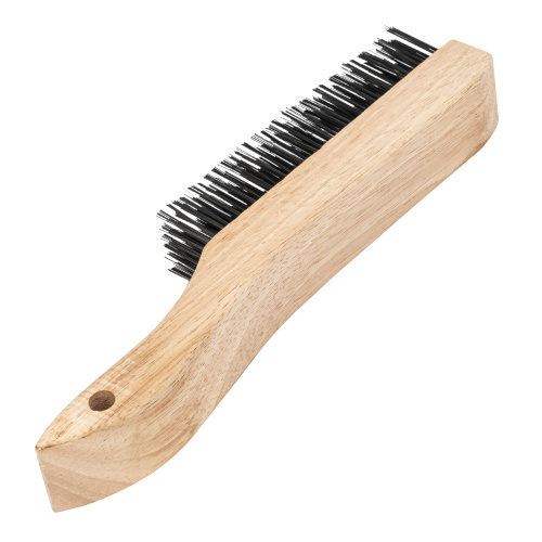 Щетка зачистная шестирядная, закаленная прямая проволока с деревянной ручкой Сибртех купить в Москве с доставкой по всей России | ProtosMarket.ru