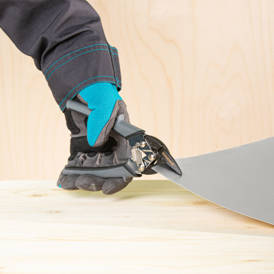 Ножницы по металлу "Piranha", 185 мм, прямой и левый рез, сталь СrM, двухкомпонентные рукоятки Gross купить в Москве с доставкой по всей России | ProtosMarket.ru