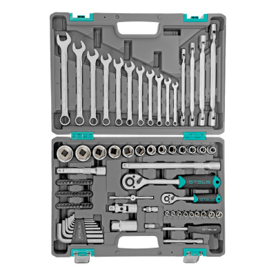 Набор инструментов, 1/2", 1/4", CrV, пластиковый кейс 88 предметов Stels купить в Москве с доставкой по всей России | ProtosMarket.ru