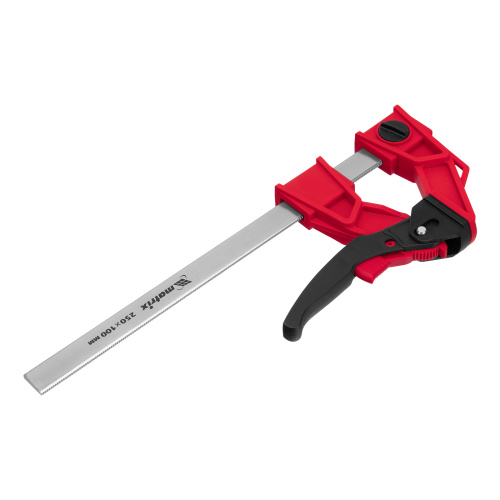 Струбцина реечная быстрозажимная, усиленная, пластиковый корпус рычажно-храповой механизм, 250 х 100 х 401 мм, штанга 5 х 22 мм Matrix купить в Москве с доставкой по всей России | ProtosMarket.ru