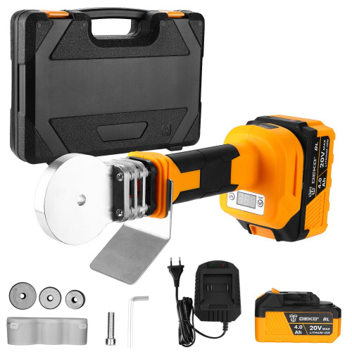 Аппарат для сварки пластиковых труб аккумуляторный в кейсе DEKO R-DKCPW20V (20В, 2*4.0Ач, ЗУ, кейс) купить в Москве с доставкой по всей России | ProtosMarket.ru