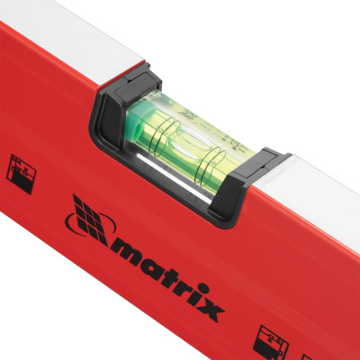 Уровень алюминиевый магнитный, 1200 мм, фрезерованный, 3 глазка (1 зеркальный) усиленный Matrix по ценам производителя в Казани с доставкой по всей России