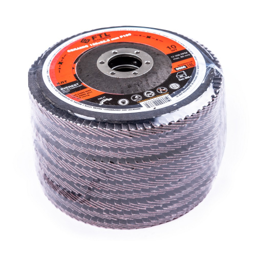 Круг лепестковый с керамическим абразивом для шлифования по нержавеющей стали FTL Everest 27 125 х 22,2 мм P100 купить в Москве с доставкой по всей России | ProtosMarket.ru