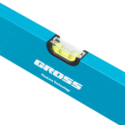 Уровень алюминиевый, 2000 мм, усиленный с ударопрочными заглушками, рукоятки, 3 глазка Gross купить в Москве с доставкой по всей России | ProtosMarket.ru