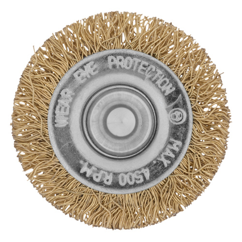 Щетка для дрели, 40 мм, плоская со шпилькой, латунированная витая проволока Matrix по ценам производителя в Казани с доставкой по всей России