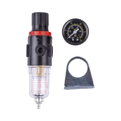 Регулятор давления AERO с манометром и фильтром-осушителем 1/4 F купить в Москве с доставкой по всей России | ProtosMarket.ru