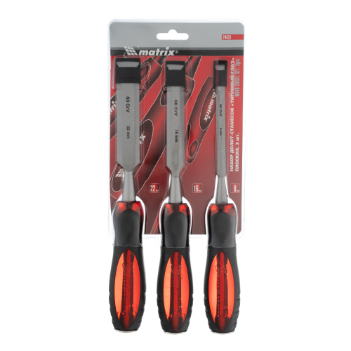 Набор долот-стамесок плоских "Тигровый глаз", 3 шт, 8-16-22 мм Matrix купить в Москве с доставкой по всей России | ProtosMarket.ru