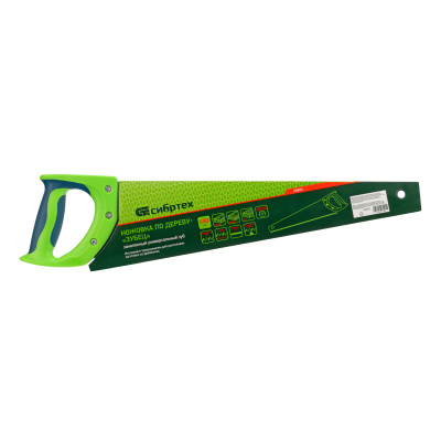 Ножовка по дереву "Зубец", 450 мм, 7-8 TPI, каленый зуб 2D, двухкомпонентная рукоятка Сибртех купить в Москве с доставкой по всей России | ProtosMarket.ru