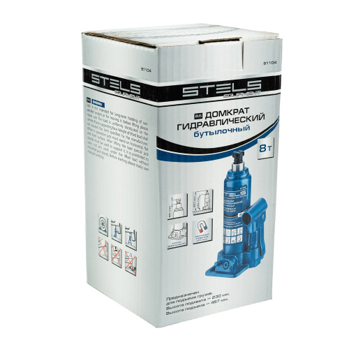 Домкрат гидравлический бутылочный, 8 т, H подъема 230-457 мм Stels купить в Москве с доставкой по всей России | ProtosMarket.ru