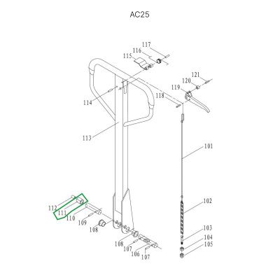Нажимной ролик ручки для гидравлических тележек DF25 купить в Москве с доставкой по всей России | ProtosMarket.ru