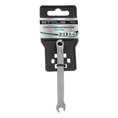 Ключ комбинированный, 6 мм, CrV, антислип Stels по ценам производителя в Казани с доставкой по всей России