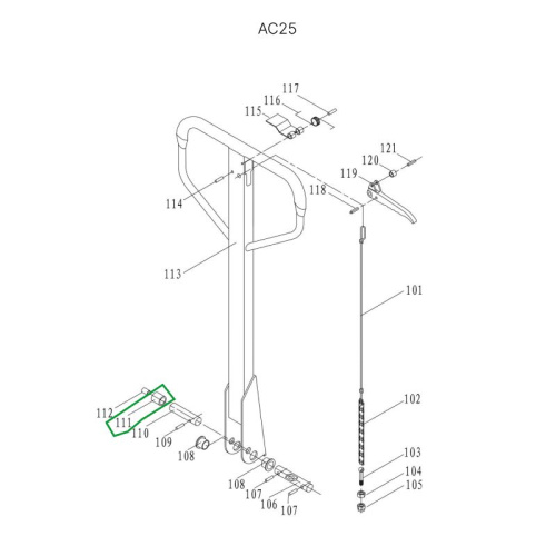 Нажимной ролик ручки для гидравлических тележек DF25 по ценам производителя в Казани с доставкой по всей России