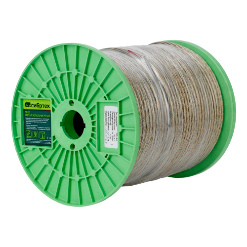 Трос металлополимерный прозрачный ПР-6.0, толщина 6.0 мм, катушка 150 метров Сибртех купить в Москве с доставкой по всей России | ProtosMarket.ru