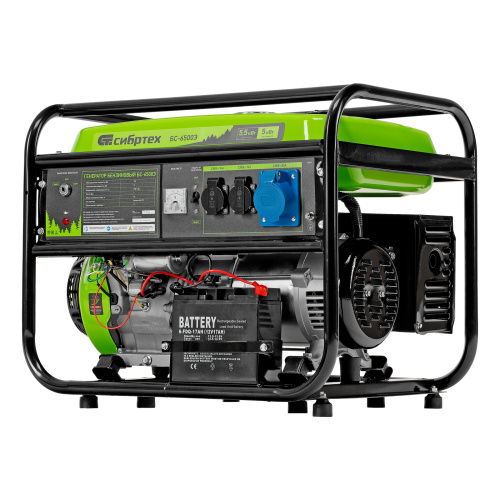 Генератор бензиновый БС-6500Э, 5.5 кВт, 230В, четырехтактный, 25 л, электростартер Сибртех купить в Москве с доставкой по всей России | ProtosMarket.ru
