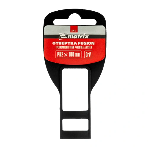 Отвертка Fusion, PH2 х 100 мм, CrV, трехкомпонентная рукоятка "Anti slip" Matrix по ценам производителя в Казани с доставкой по всей России