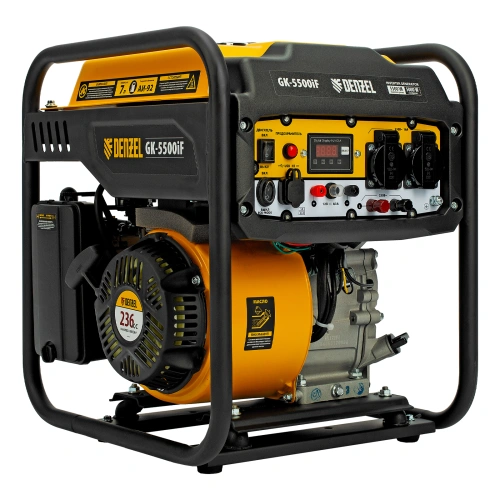Генератор инверторный GK-5500iF, 5,5 кВт, 230 В, ручной старт DENZEL купить в Москве с доставкой по всей России | ProtosMarket.ru