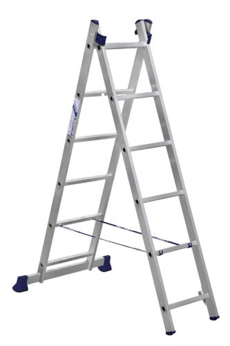 Лестница 2-х секционная алюминиевая 2*6 по ценам производителя в Казани с доставкой по всей России