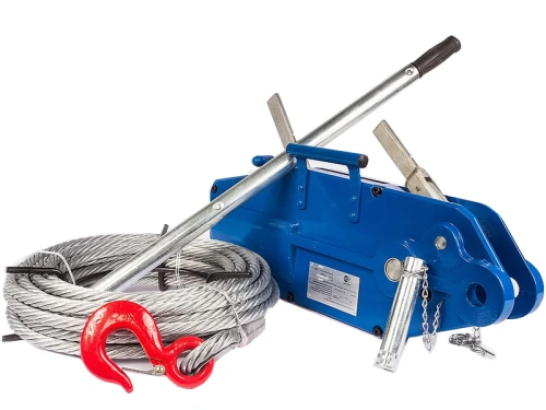 Лебедка рычажная тросовая TOR МТМ 800 0,8 т L=20м (стальной корпус) по ценам производителя в Казани с доставкой по всей России