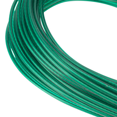 Трос металлополимерный зеленый ПР-3.0, толщина 3.0 мм, моток 20 метров Сибртех купить в Москве с доставкой по всей России | ProtosMarket.ru