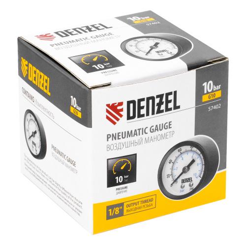 Воздушный манометр G10, 40 мм, 1/8" Denzel по ценам производителя в Казани с доставкой по всей России