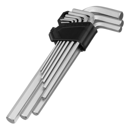 Набор ключей имбусовых, HEX, 2-12 мм, CrV, 9 шт., удлиненные Сибртех купить в Москве с доставкой по всей России | ProtosMarket.ru