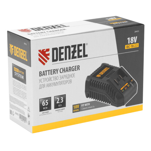 Устройство зарядное для аккумуляторов IBC-18-2.3, Li-Ion, 18 В, 2.3 А Denzel по ценам производителя в Казани с доставкой по всей России
