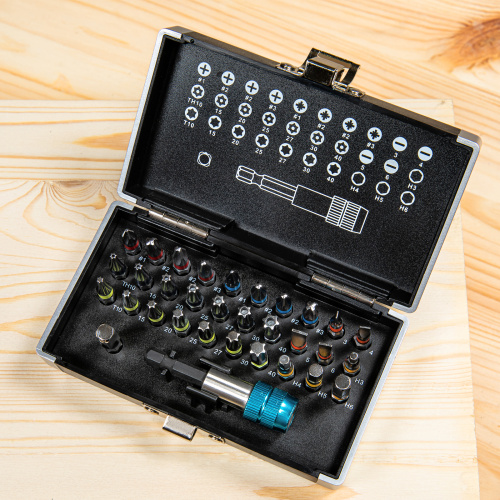 Набор бит, магнитный адаптер, сталь S2, пластиковый кейс, 32 предмета Gross купить в Москве с доставкой по всей России | ProtosMarket.ru