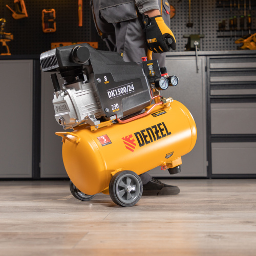 Компрессор воздушный DK1500/24, Х-PRO 1.5 кВт, 230 л/мин, 24 л Denzel купить в Москве с доставкой по всей России | ProtosMarket.ru