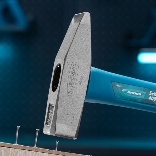 Молоток слесарный, 400 г, квадратный боек, фибергласовая обрезиненная рукоятка Gross купить в Москве с доставкой по всей России | ProtosMarket.ru