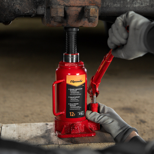 Домкрат гидравлический бутылочный, 12 т, h подъема 210-400 мм Sparta купить в Москве с доставкой по всей России | ProtosMarket.ru