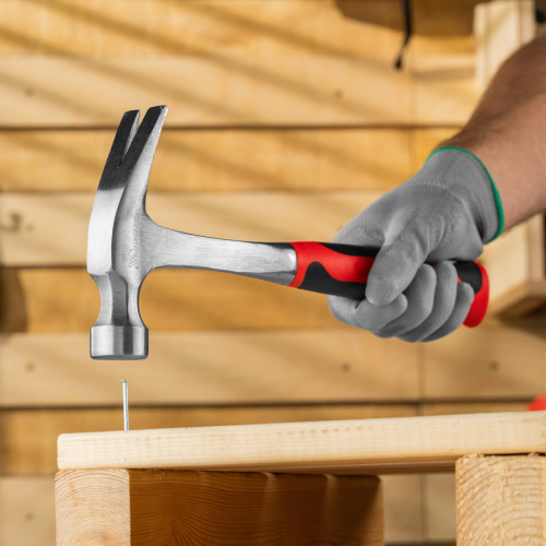 Молоток-гвоздодер, 570 г, цельнометаллический, двухкомпонентная рукоятка Matrix купить в Москве с доставкой по всей России | ProtosMarket.ru