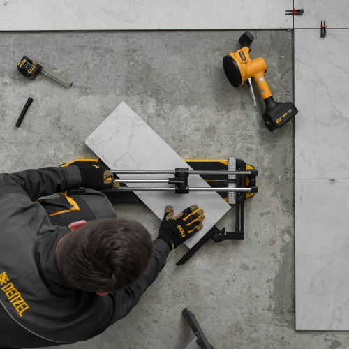 Плиткорез 600х14мм, цельнометал. напр., каретка на подш., стальная станина, рукоятка-пенал Denzel по ценам производителя в Казани с доставкой по всей России