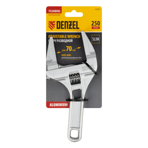 Ключ разводной 205 мм, алюминиевый Denzel купить в Москве с доставкой по всей России | ProtosMarket.ru