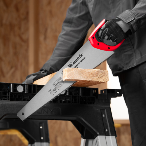 Ножовка по дереву, 500 мм, 7-8 TPI, зуб-3D, каленый зуб, двухкомпонентная рукоятка Matrix купить в Москве с доставкой по всей России | ProtosMarket.ru