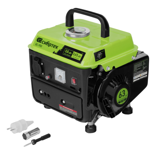Генератор бензиновый БС-950, 0.8 кВт, 230 В, 2-х тактный, 4 л, ручной стартер Сибртех купить в Москве с доставкой по всей России | ProtosMarket.ru