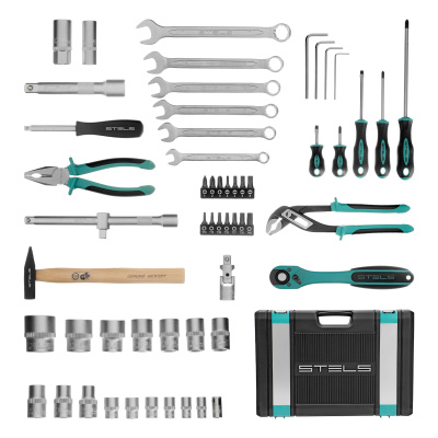 Набор инструментов, 1/2", Cr-V, S2, усиленный кейс, 58 предметов Stels купить в Москве с доставкой по всей России | ProtosMarket.ru