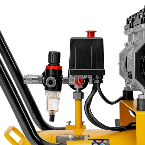 Компрессор безмасляный, малошумный  DLS 2250/100, 2250 Вт, 3x750, 100 л, 410 л/мин блок управления/ Denzel купить в Москве с доставкой по всей России | ProtosMarket.ru