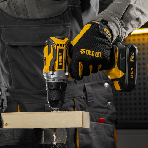 Дрель-шуруповерт аккумуляторная, бесщет. BLDL-18-02 Li-Ion, 18 В Denzel купить в Москве с доставкой по всей России | ProtosMarket.ru