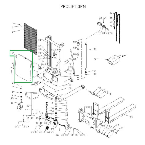 Кожух моторного отсека для штабелеров SPN по ценам производителя в Казани с доставкой по всей России