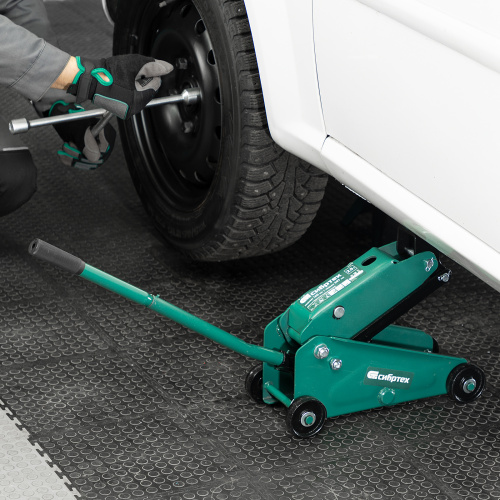 Домкрат гидравлический подкатной, 2,5 т, 148-387 мм Сибртех по ценам производителя в Казани с доставкой по всей России